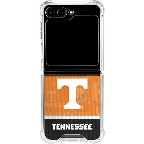University of Tennessee Split Jersey Galaxy Z Flip6 Clear Case